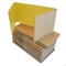 Flipside 12in X 48in  Yellow Corrugated Study Carrel 5/32in, 24PK 60053-24 - alternate 4